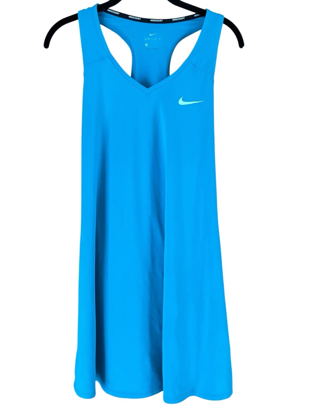 NikeCourt Dri-FIT Tennis Pickleball Dress Athletic Tank Dress Light Blue Size L